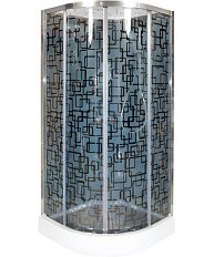 Душевая кабина Deto BM 90х90 см без крыши и с гидромассажем