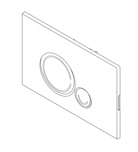 Клавиша смыва BelBagno Sfera белая BB014-SR-BIANCO (детальная фотография), слив эконом-стандарт с двумя клавишами