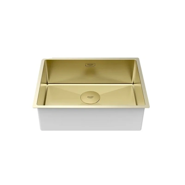 Мойка для кухни Paulmark Next 58 см светлое золото PM215844-LG (детальная фотография), из нержавеющей стали, стальные, металлические