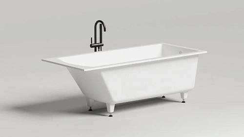 Ванна из искусственного камня Salini Cascata 170х70 см белая матовая - фото 2