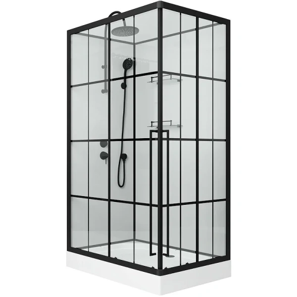 Душевая кабина Niagara Standart 100х80 см левая ST100/80/15QL/KL/BKT (детальная фотография)