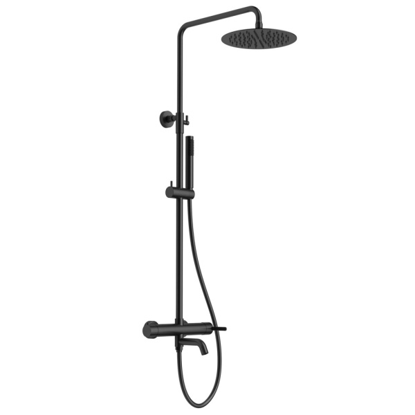 Душевая стойка ALTROBAGNO Unione 030209 черная матовая ALTROBAGNOUnione030209MB (детальная фотография)