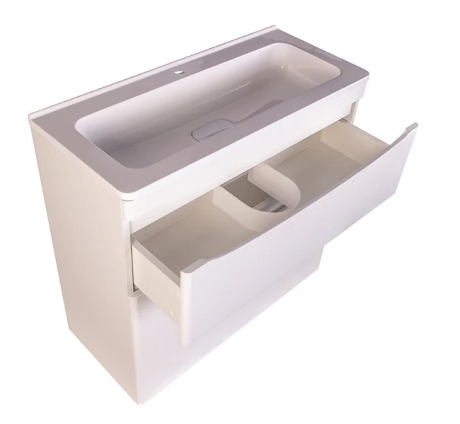 Тумба под раковину напольная Style Line Бергамо 90 см белая СС-00002361 (детальная фотография), в наличии