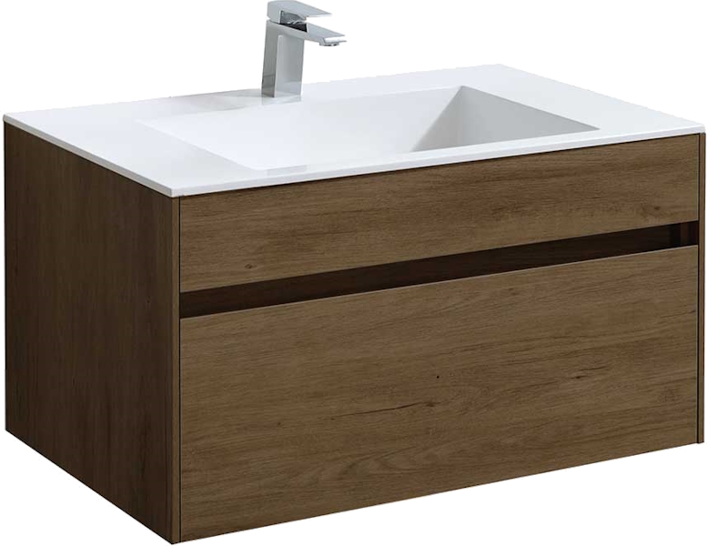 Тумба под раковину подвесная Vincea Chiara 79,2 см T.Oak VMC-2C800TO (детальная фотография)