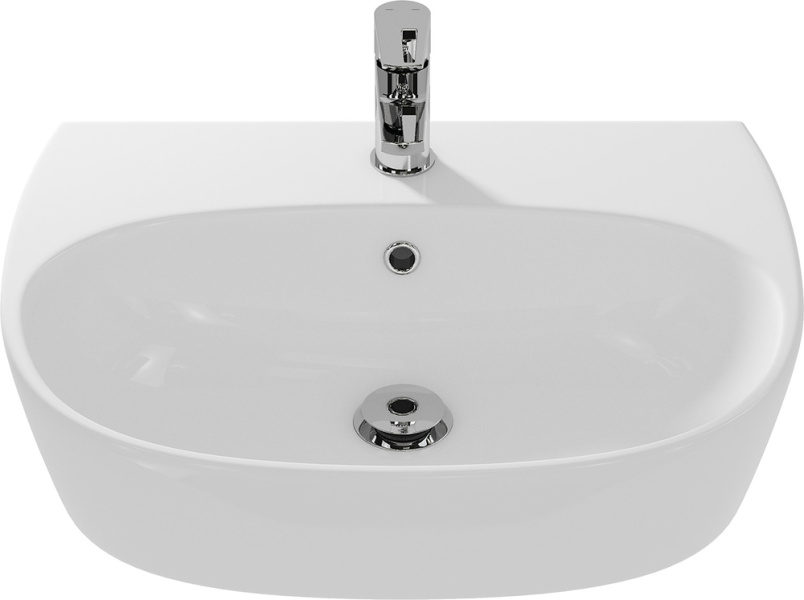 Раковина накладная Cersanit Street Fusion S-UM-SFU60/1-w 60х45 см (детальная фотография), накладные (на столешницу)