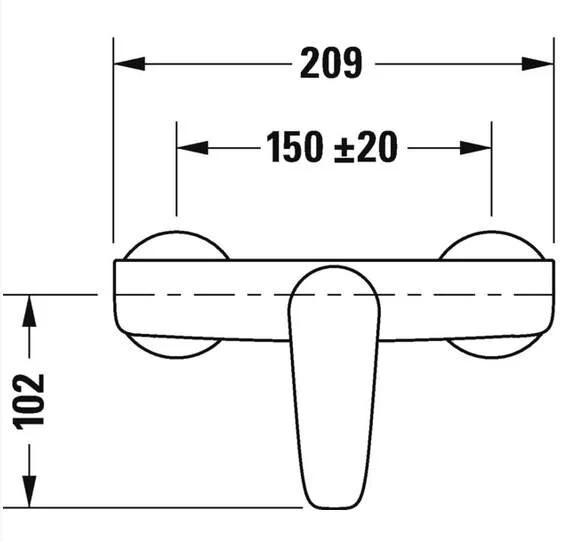 Смеситель Duravit B.2 B14230000010 для душа (детальная фотография), для душа