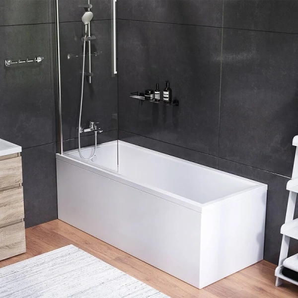 Ванна акриловая Am.Pm Gem 170х70 см с душевым гарнитуром WK90EA (детальная фотография), 170x70 см