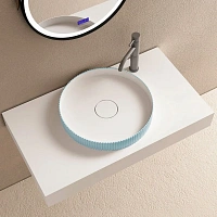 Раковина Abber Stein 40 см голубая