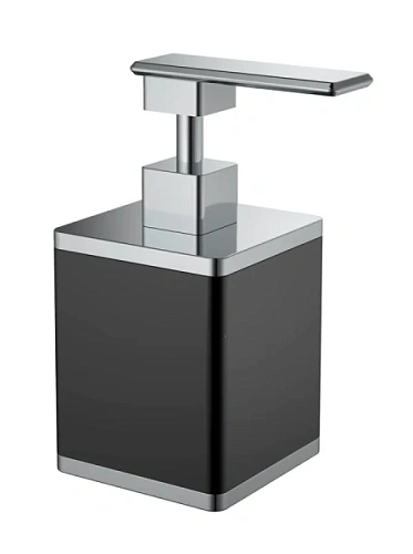 Дозатор для мыла Boheme черный/хром - фото 1