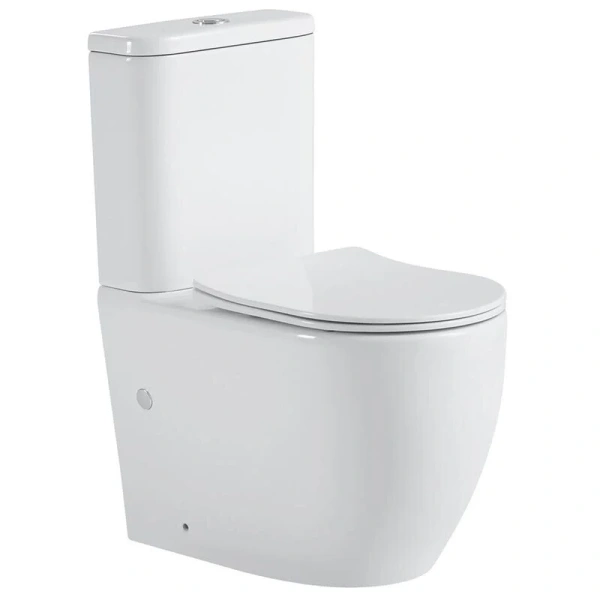 Унитаз компакт Black&White Universe с сиденьем микролифт 7789W (детальная фотография)