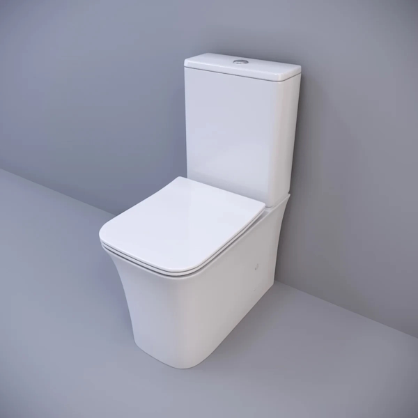 Унитаз компакт Ceruttispa Marmolada белый CT7777 (детальная фотография), современные, hi-tech, прямоугольные