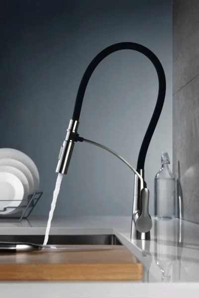 Смеситель для кухни BelBagno Nova двухрежимный BB-LAM36-IN (детальная фотография), современные, hi-tech