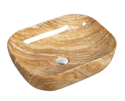 Раковина SantiLine 50 см коричневый мрамор - фото 1