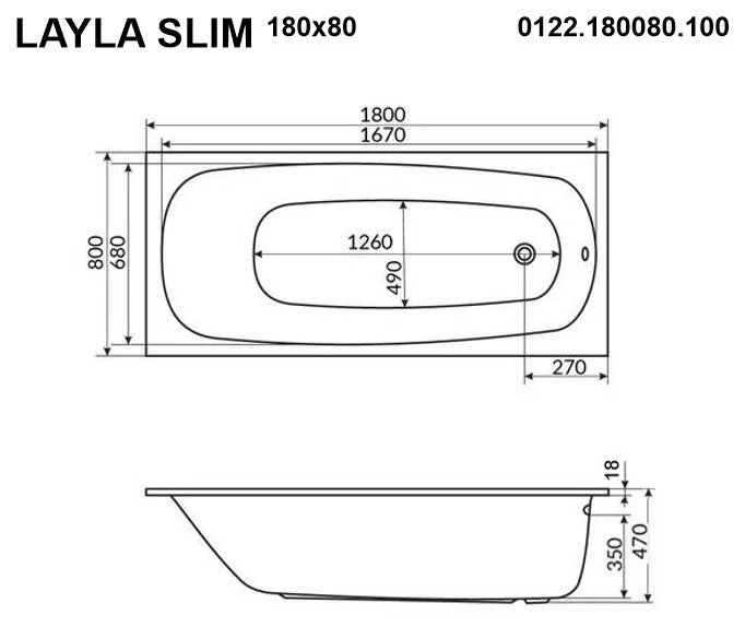 Ванна гидромассажная Whitecross Layla Slim 180 x 80 см, NANO, золото, белый, 0122.180080.100.NANO.GL (детальная фотография), акриловые