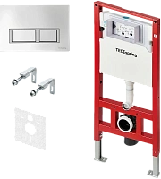 Инсталляция для унитаза TECE TECEspring с кнопкой хром