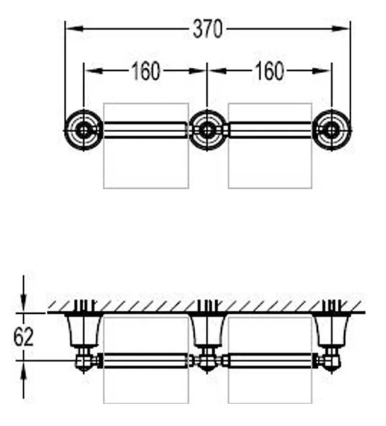 Бумагодержатель Cezares Liberty двойной, хром CZR-F-8989A (детальная фотография), современные, hi-tech