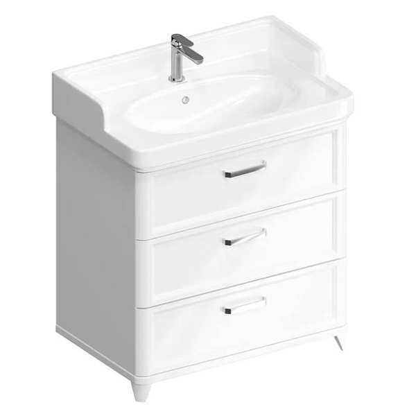 Тумба под раковину напольная Kerama Marazzi Pompei 80 см белая PO.M.80.3\WHT (детальная фотография)