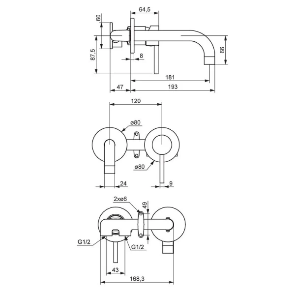 Смеситель для раковины Damixa Scandinavian Pure золото 360260600 (детальная фотография), для раковины