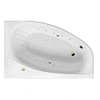 Ванна гидромассажная Excellent Kameleon Nano 170 x 110 см, цвет белый/золото, левая/правая, WAEX.KML17.NANO.GL/WAEX.KMP17.NANO.GL
