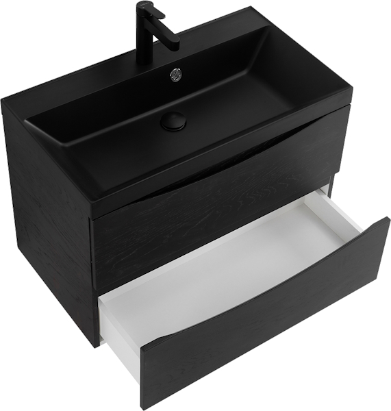 Тумба под раковину подвесная BelBagno Marino 80 см Rovere Cioccolato Amaro MARINO-800-2C-SO-RCA-P (детальная фотография), 80 см