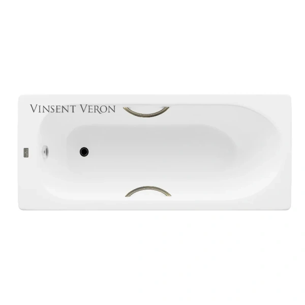 Чугунная ванна Vinsent Veron Soissons VCN1707042H/VH0015BR, 170 x 70 см, ручки бронза, цвет белый (детальная фотография)