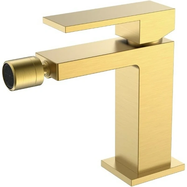 Смеситель для биде Boheme Qubic золото матовое 476-MG (детальная фотография)