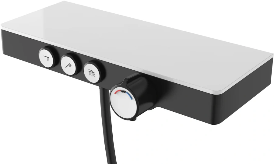 Душевой комплект BERGES Morans черный матовый 075004 (детальная фотография), современные, hi-tech