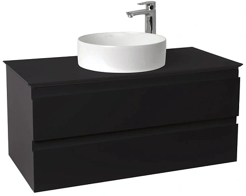 Тумба под раковину подвесная Jacob Delafon Madeleine 100 см черная матовая - фото 8