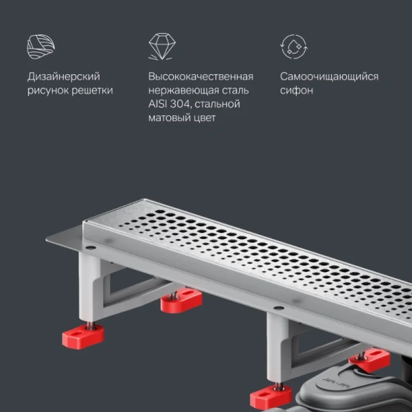 Душевой лоток Am.Pm MasterFlow 70 см хром матовый W01SC-P11-070-01SB (детальная фотография), матовый хром index_1