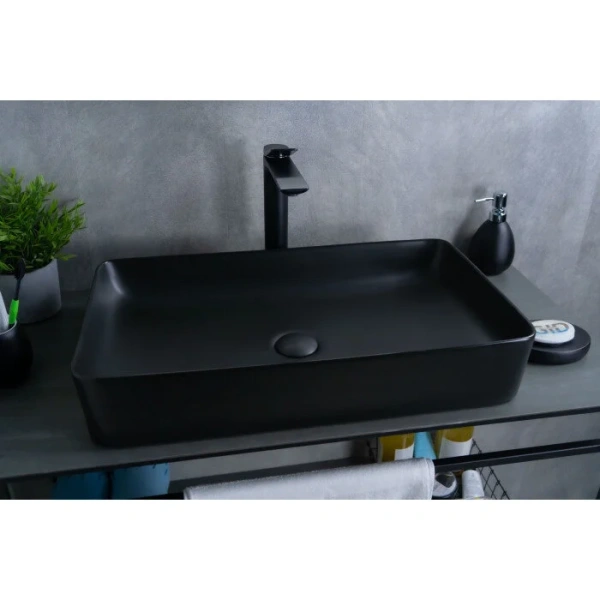 Раковина GID Geometrico Bm9396 60 см черная матовая 53344 (детальная фотография), черные