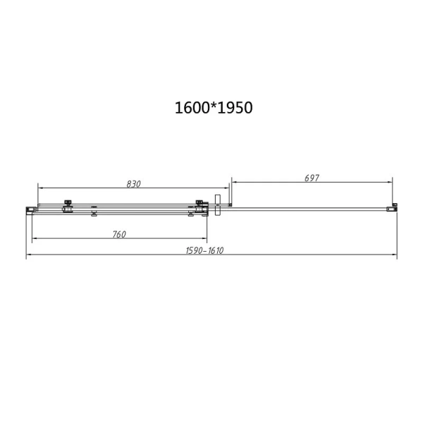 Душевой уголок Vincea Como-N 160х90 см профиль черный стекло прозрачное VSR-4CN9016CLB (детальная фотография), черные