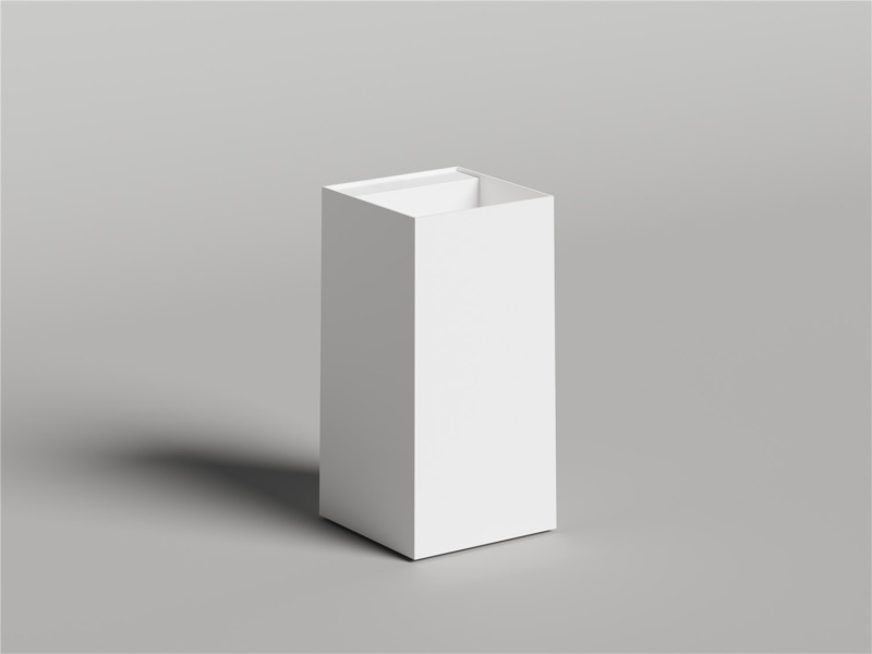 Раковина напольная Salini Armonia Square Top 01 с полочкой 130521TM (детальная фотография), одинарные