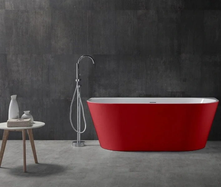 Акриловая ванна Abber 170х80 см красная AB9216-1.7R (детальная фотография), 170x80 см