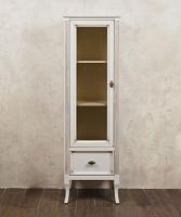 Шкаф-пенал для ванной, цвет слоновая кость с патиной матовый, фурнитура бронза, петли слева, La Beaute Vivien