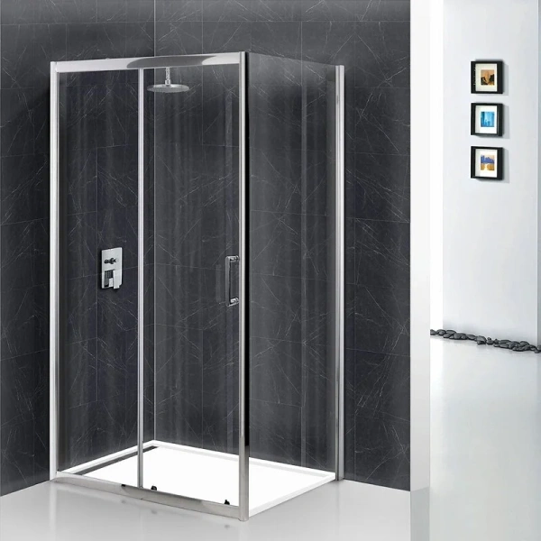 Душевой уголок BelBagno Uno-195 100x80 см стекло прозрачное UNO-195-AH-1-100/80-C-Cr (детальная фотография)