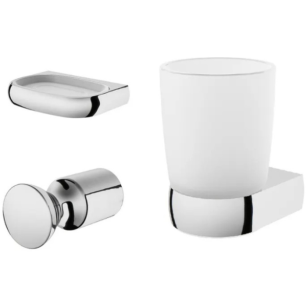 Набор аксессуаров для ванной Am.Pm Sensation хром AK30B0103W (детальная фотография)