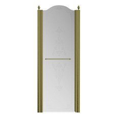 Душевая дверь в нишу Migliore Diadema 80 см профиль бронза стекло прозрачное декорированное правая