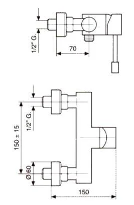 Смеситель для душа Emmevi Eden 71002 71002CR (детальная фотография), для душа
