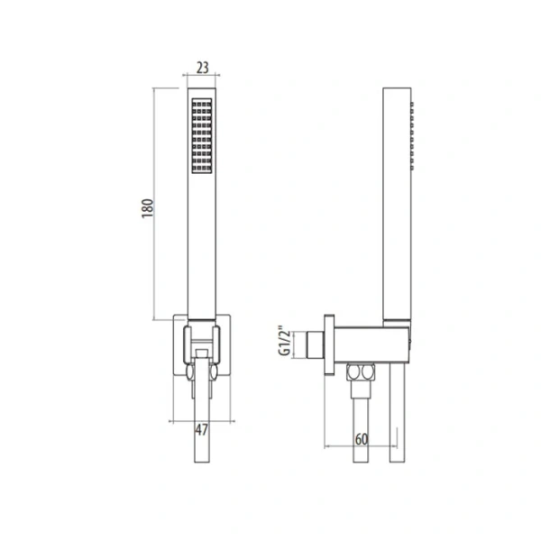 Душевой комплект Gattoni Programma Doccia черный KTQ01/PDNO (детальная фотография), душевые комплекты, наборы