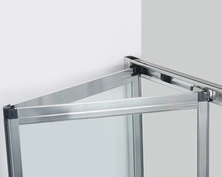 Душевая дверь WasserKRAFT Weser 90 см профиль хром 78F04 (детальная фотография), недорогие, стеклянные