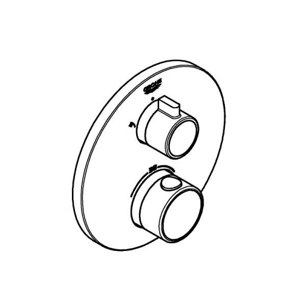Смеситель для душа Grohe Grohtherm с переключателем на 2 положения 24076000 (детальная фотография), для душа index_1