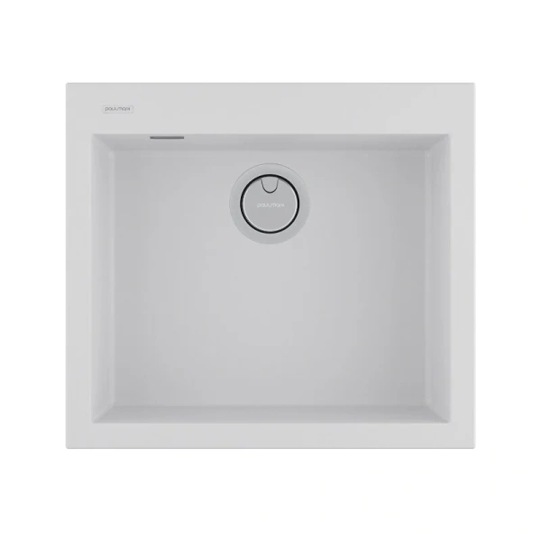 Мойка для кухни Paulmark Decoration 56 см белая матовая PM935650-WH (детальная фотография)