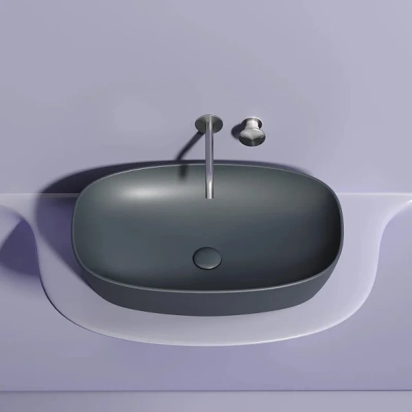 Раковина Ceramica Nova Element 60 см темный антрацит CN6049MDH (детальная фотография), накладные (на столешницу)