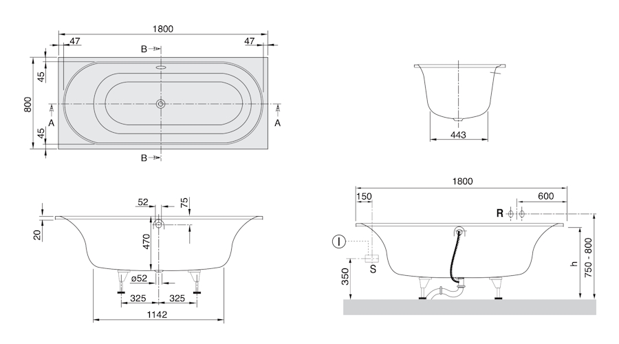 Схема (детальная фотография), без гидромассажа, большие