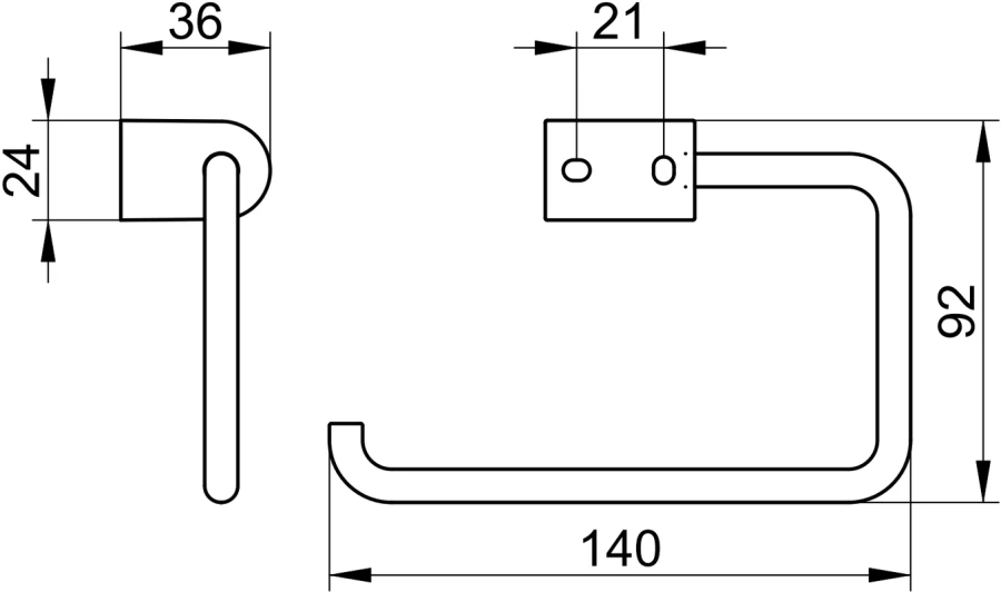 Бумагодержатель Keuco Smart.2 хром 14762010000 (детальная фотография), хром