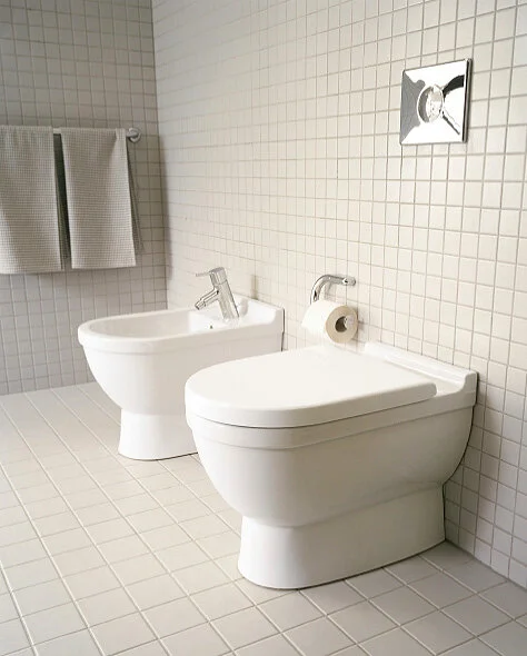 Унитаз напольный Duravit Starck 3 белый 0124090000 (детальная фотография), без бачка, со скрытым бачком