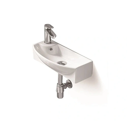 Раковина SantiLine 46 см правосторонняя белая - фото 3