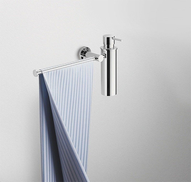 Полотенцедержатель с дозатором для мыла Colombo Plus хром W4975 (детальная фотография), хром