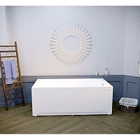 Акриловая ванна Радомир Прованс 1-01-2-0-1-187К, 170 x 90 см, каркас, фронтальный экран, сифон, слив-перелив автомат в комплекте, белая/хром