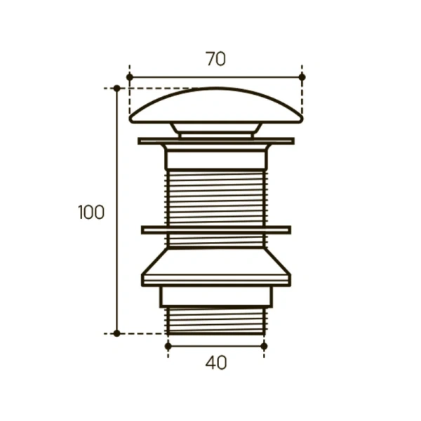 Донный клапан Aqueduto RALO белый глянцевый RAL0110 (детальная фотография), по запросу